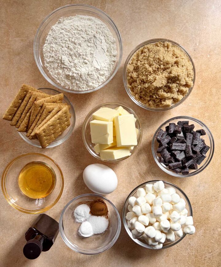 s'mores blondies ingredients