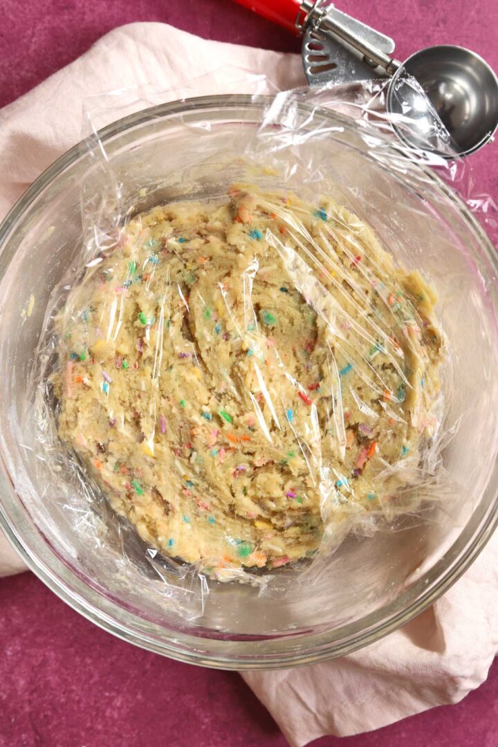 sprinkle sugar cookie dough after chilling in the fridge
