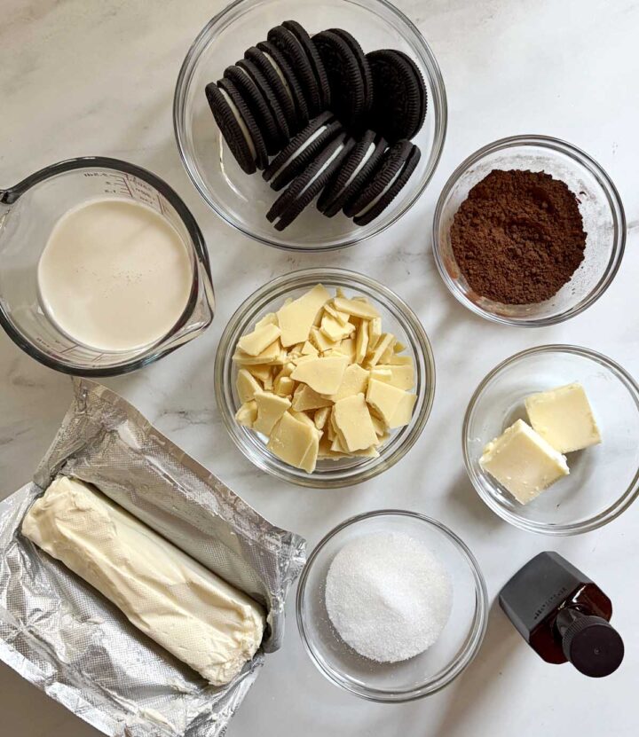 no bake oreo cheesecake bars ingredients