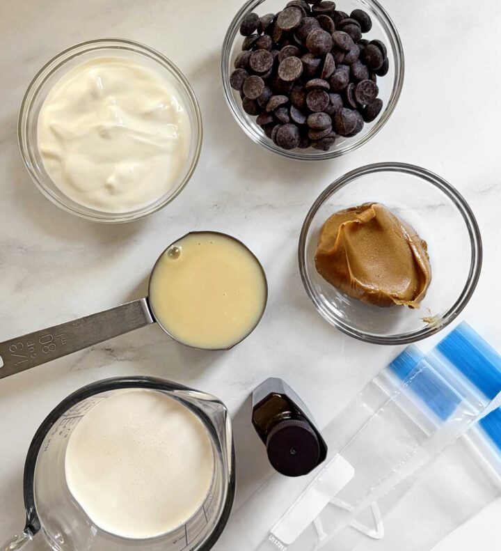peanut butter espresso fudge no churn ice cream