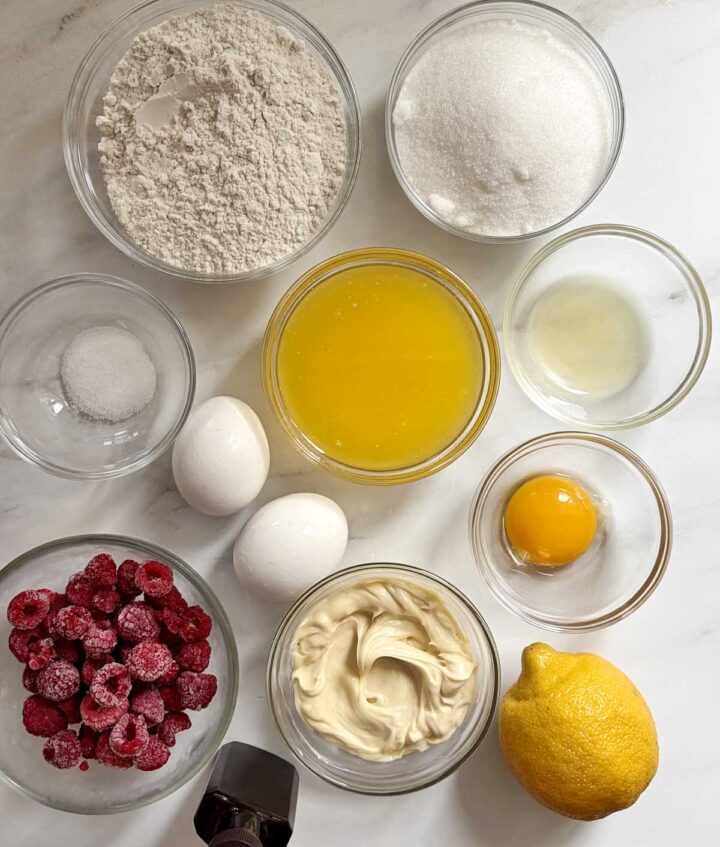 raspberry lemonade brownies ingredients