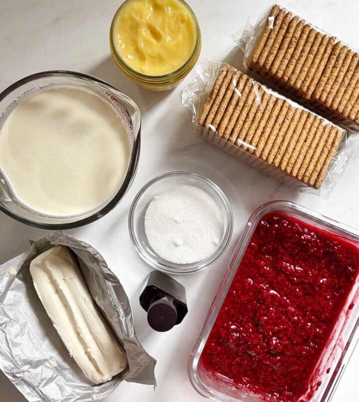 raspberry lemonade icebox cake ingredients