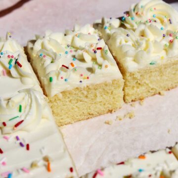 moist vanilla sheet cake