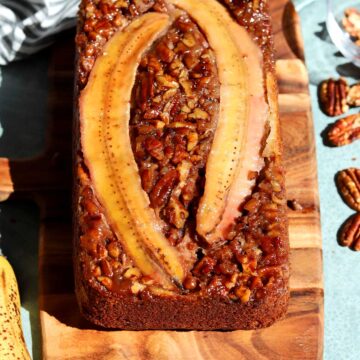 caramelized pecan banana bread