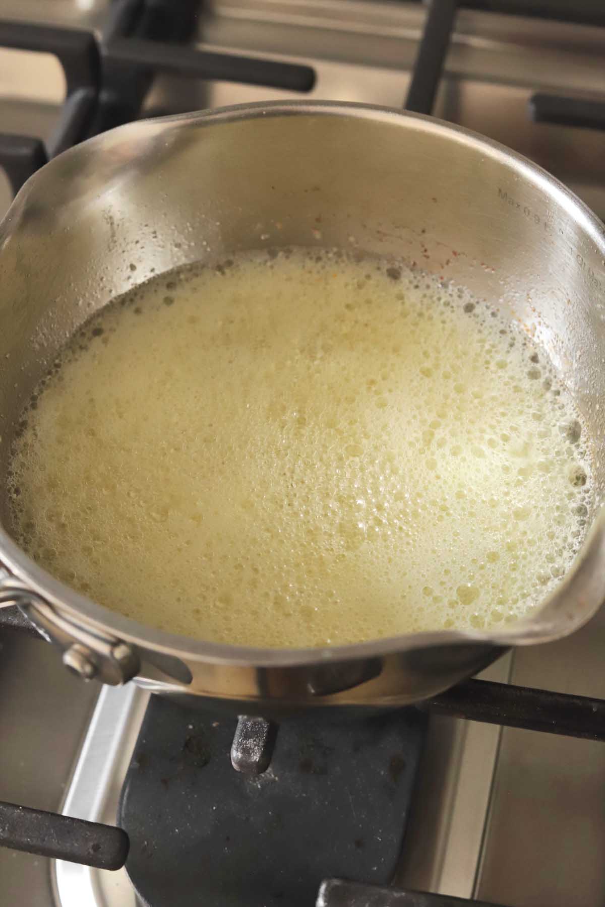 browning butter for salted maple brown butter pumpkin cookies