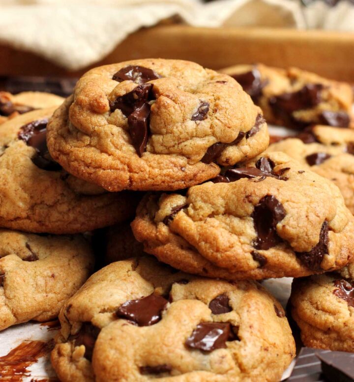 thick brown butter chocolate chip cookies