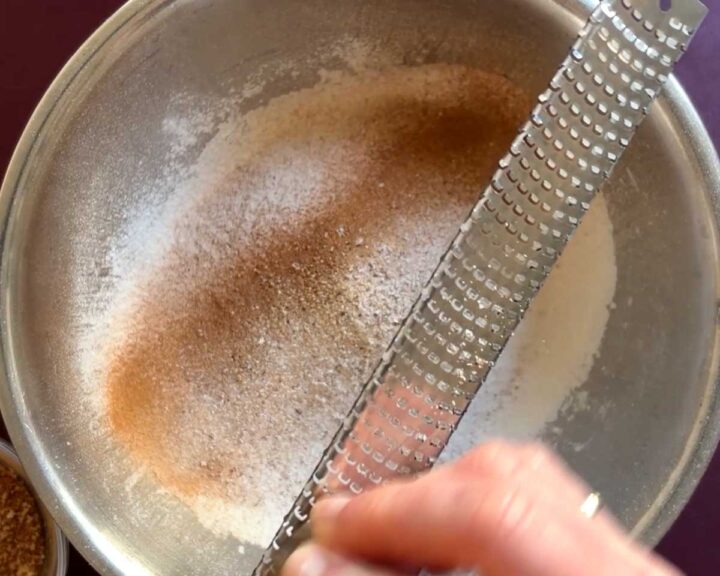 Sift together all of the dry ingredients and whisk to combine.