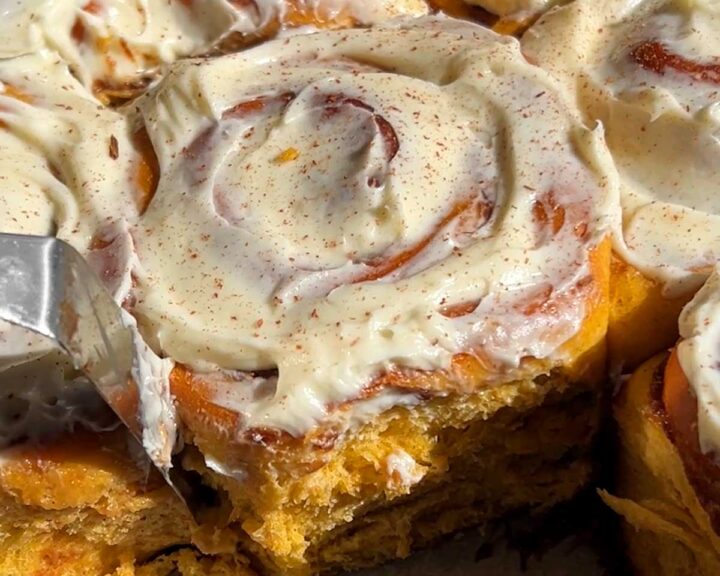 Spread on the cream cheese icing.