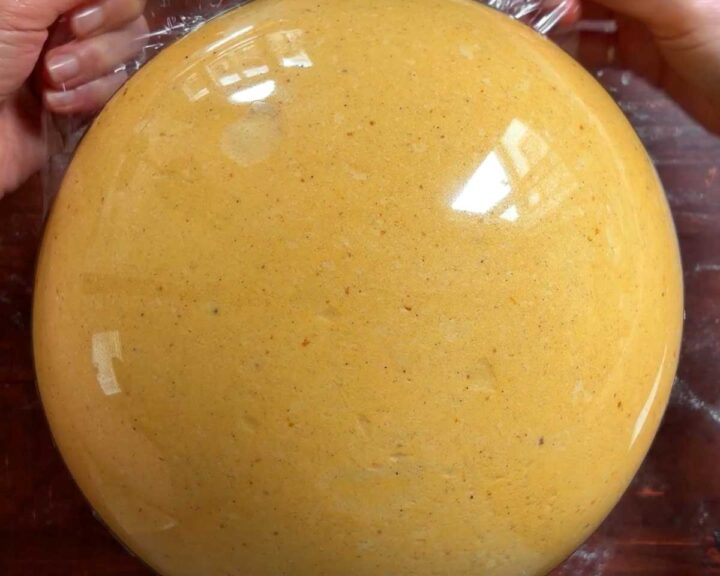 Invert the risen dough onto a lightly floured work surface
