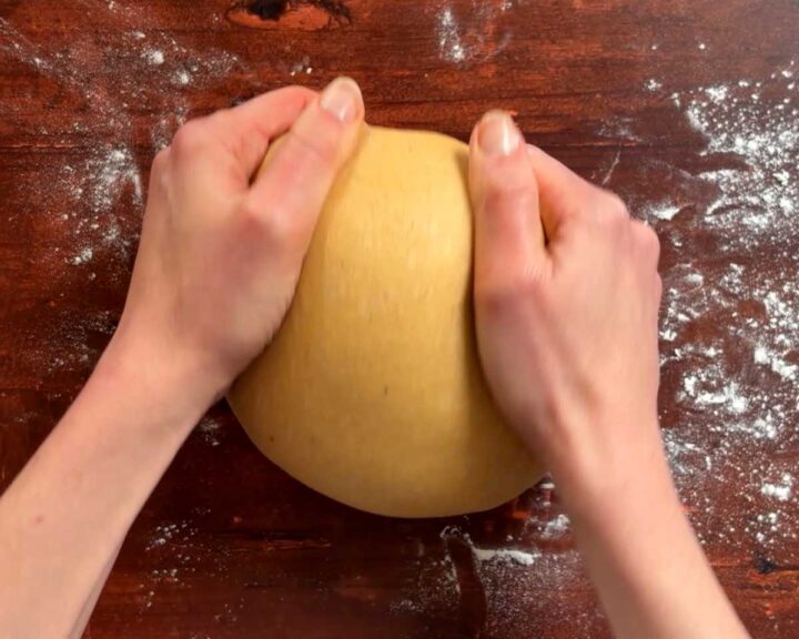 Roll the dough into a smooth ball.