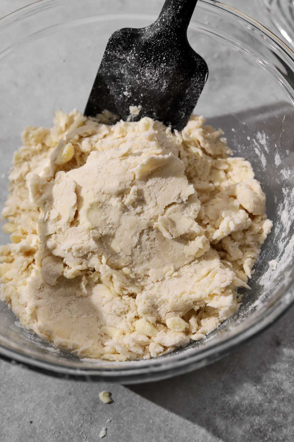 Press and shape the dough until it is cohesive and it holds its shape when squeezed.