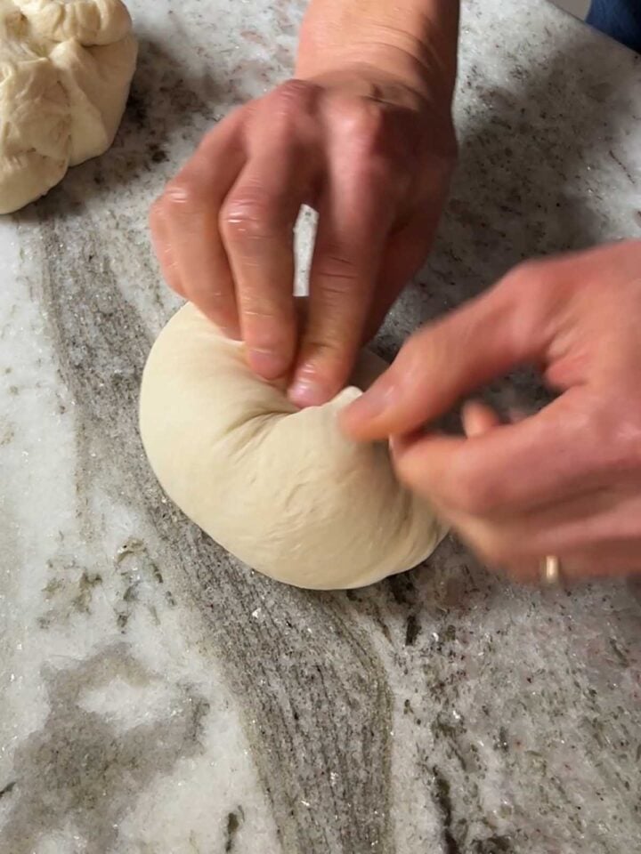 Roll each portion into a tight ball.